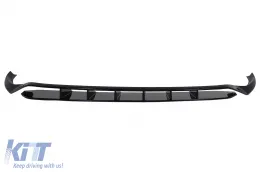 image-69-Becquet de pare-chocs Lèvre Extension Pour Audi Q8 s-line 2018-2023 Noir brillant