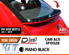 image-45-Beetle A5 Under Glass Rear Spoiler Piano Black ABS / 2011-2019
