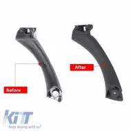 Belső ajtókilincs BMW 3 E90 05-11 bal hátsó 2 db-os szett fekete-image-6297293