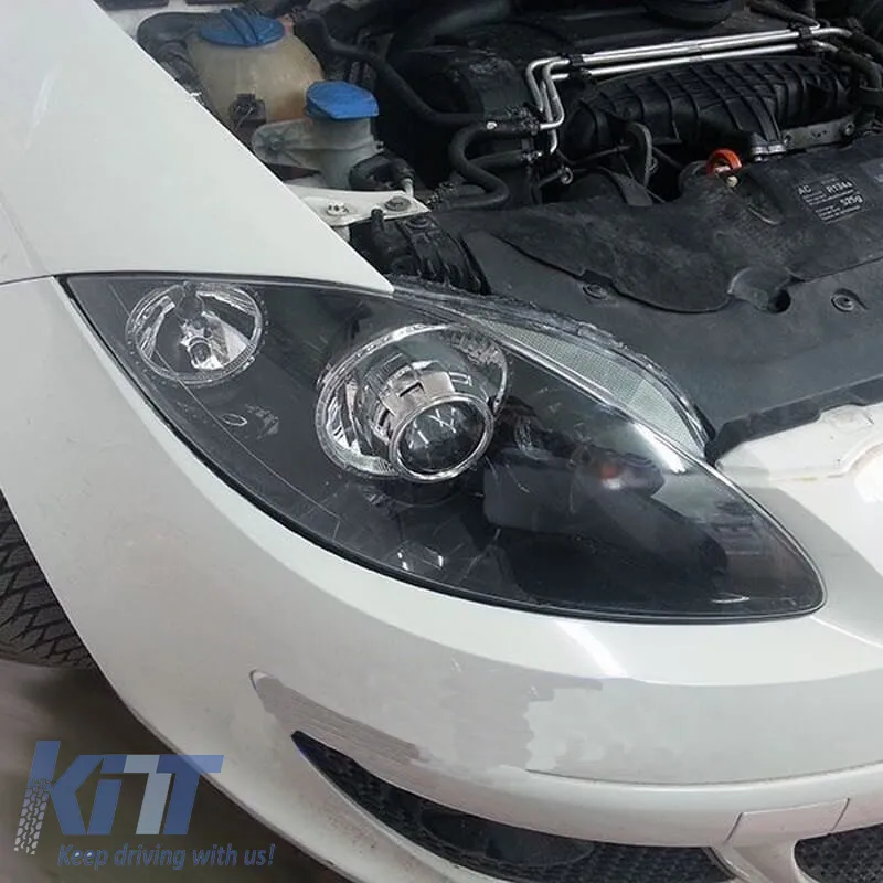 Bi-Xenon Headlight Projectors suitable for Retrofit 2.5" H1 With Chrome Covers 2 Pieces