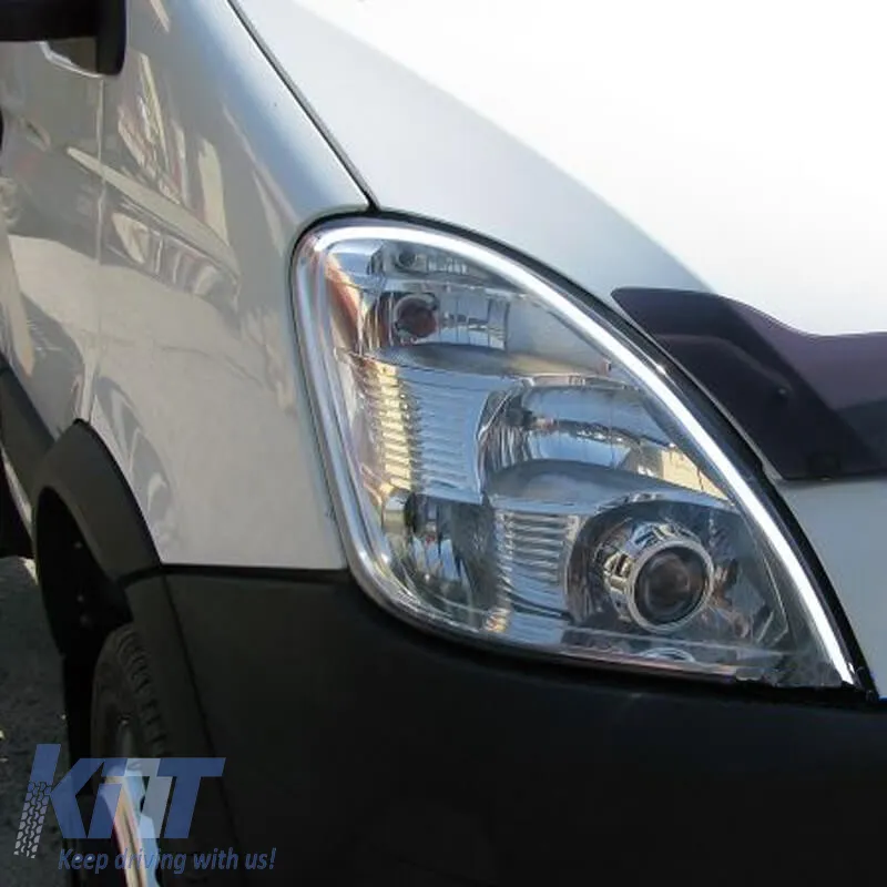 Bi-Xenon Headlight Projectors suitable for Retrofit 2.5" H1 With Chrome Covers 2 Pieces