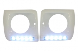 Фарове Черен Bi-Xenon Look with Covers white LED DRL подходящи за Mercedes G-Class W463 (1989-2012) G65 Дизайн-image-6019963