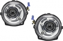 Фарове Bi-Xenon Look с капаци Бяло LED DRL Подходящ за Mercedes G-Class W463 (1989-2012) G65 Дизайн-image-6019935