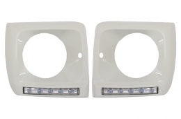 Фарове Bi-Xenon Look с капаци Бяло LED DRL Подходящ за Mercedes G-Class W463 (1989-2012) G65 Дизайн-image-6019939