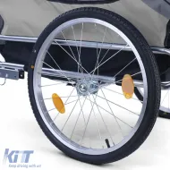 Bicycle trailer dog trailer foldable for pets up to 40kg grey-image-6326078