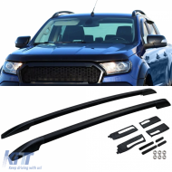 Black aluminum roof rail retrofit suitable for Ford Ranger T6 T7 T8 2012-2022 - ODRRRRSF6014139