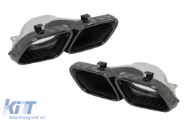 Black Exhaust Muffler Tips suitable for Mercedes GLE W167 GLE Coupe C167 GLS X167 (2019-Up) AMG GT 4-Door X290 - TY-W167B