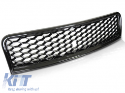 Black gloss RS type grille suitable for Audi A4 B6 sedan, wagon 2000-2004 - ABAUGR6009077