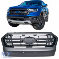 Black grille with double bar fits Ford Ranger T7 16-19 2.2 3.2 - ODGF6013869