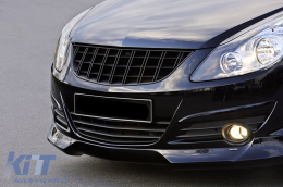 Black grille without emblem suitable for Opel Corsa D 2006-2009-image-6213237