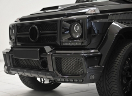 Black Headlights Covers LED DRL suitable for Mercedes G-Class W463 (1989-2012) G65 Design with Headlights Bi-Xenon-image-6020160