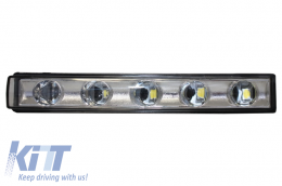 Black Headlights Covers with LED DRL Chrome Daytime Running Lights suitable for Mercedes G-Class W463 (1989-up) G65 Design Black-image-6019489