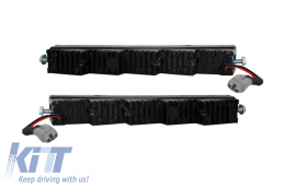 Black Headlights Covers with LED DRL Chrome Daytime Running Lights suitable for Mercedes G-Class W463 (1989-up) G65 Design Black-image-6019491