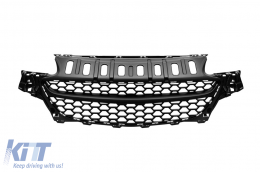 image-30-Black honeycomb grille suitable for Opel Corsa E 2014-2019, without emblem opening