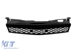 image-9-Black honeycomb grille without emblem suitable for Opel Astra H GTC 3 doors 2004-2007