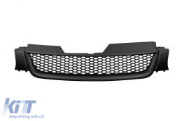 image-25-Black honeycomb grille without emblem suitable for VW Golf V 2003-2008