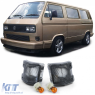 Black indicator lights smoke pair left right for VW T3 Bus Van Transporter 79-92 - ODSV6012271