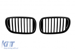 Black kidney grilles suitable for BMW 7 Series G11 short wheelbase, G12 long wheelbase 2015-2018 - ABBMGR6009228