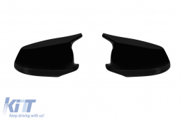 Black lacquer caps type M suitable for standard mirrors on BMW Series 5 F10, F11, Series 6 F06, F12, F13, Series 7 F01, F02