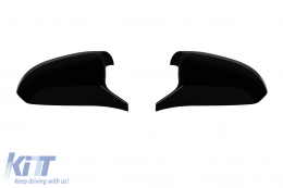 Black lacquer caps type M suitable for standard mirrors on BMW Series 5 F10, F11, Series 6 F06, F12, F13, Series 7 F01, F02-image-6237093