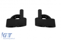 Black lacquer exhaust tips type 65 suitable for Mercedes S-Class W221 2005-2013, E-Class W211 2002-2008, W212 2009-2016, CL C216 2006-2014, ML W164 2005-2011-image-6151022