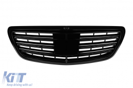 Black lacquer grille type A Design suitable for Mercedes S-Class W222 2013-2020 without Night Vision - ABMEGR6009282