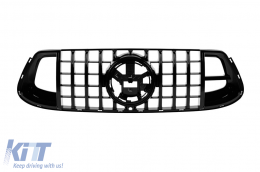 Black lacquer grille type Brabus suitable for front GLE63 bumper on Mercedes GLE W167, GLE Coupe C167 after 2019 - ABMEGR6007804