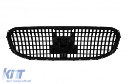 Black lacquer grille type Maybach suitable for Mercedes GLS X167 after 2021 for the model with Distronic-image-6146315