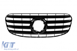 image-44-Black lacquer grille type OE suitable for Mercedes GLS X167 after 2024 with 4 beams