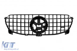 Black lacquer GT type grille suitable for Offroad package of Mercedes GLE W167 2019-2023 - ABMEGR6009342