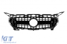 image-21-Black lacquer GT type grille suitable for Mercedes A Design GT 2 doors C190 2014-2016