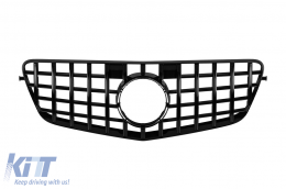 Black lacquer GT type grille suitable for Mercedes E-Class W212 2009-2013 without camera opening - ABMEGR6009150