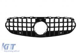 Black lacquer GT type grille suitable for Mercedes C-Class W206 sedan, S206 estate after 2021 for standard or Avantgarde bumper - ABMEGR6009223