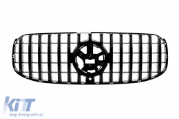 image-46-Black lacquer GT type grille suitable for Mercedes GLS X167 2020-2023 for 63 A design front bumper