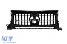 Black lacquer GT type grille with headlight covers suitable for Mercedes G-Class W465 after 2025-image-6237134