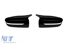 Black lacquer mirror caps type M3 suitable for BMW 5 Series G30, G31, 7 Series G11, G12, 8 Series G14, G15, and G16 - ABBMMX6007185