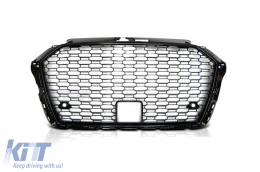 Black lacquer RS type grille suitable for Audi A3 8V sedan, convertible, Sportback after 2017 - ABAUGR6009067