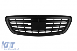 image-17-Black matte grille type A Design suitable for Mercedes S-Class W222 2013-2020 for the model with Distronic and Night Vision