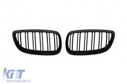 Black matte M3 style kidneys suitable for BMW 3 Series E92 coupe, E93 convertible 2006-2009 - ABBMGR6008385