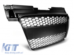 Black matte RS type grille suitable for Audi TT coupe, convertible 2006-2014 - ABAUGR6009033