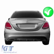 Black Muffler Tips Covers suitable for Mercedes-Benz C-Class W205 S65 E65 GLE W166 X166 GLC W253 Sport Design-image-6295664