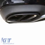 Black Muffler Tips Covers suitable for Mercedes-Benz C-Class W205 S65 E65 GLE W166 X166 GLC W253 Sport Design-image-6295668
