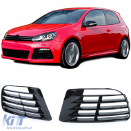 Black ventilation grille covers for R20 bumper pair for VW Golf 6 5K1 09-13 - ODGV6013105
