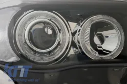 BMW 1-es E87 2004-2007 Angel Eyes fényszóró 2 körgyűrűs fekete-image-6060721