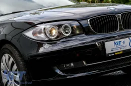 BMW 1-es E87 2004-2007 Angel Eyes fényszóró 2 körgyűrűs fekete-image-6073066