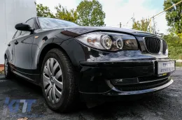 BMW 1-es E87 2004-2007 Angel Eyes fényszóró 2 körgyűrűs fekete-image-6073070