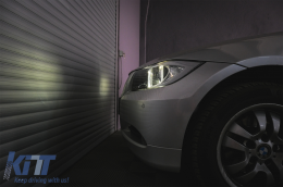 BMW 3-as E90/E91 (2005-2008) fényszóró angyalszemes fekete-image-6085091
