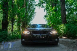 BMW 3-as E90/E91 (2005-2008) fényszóró angyalszemes fekete-image-6093667