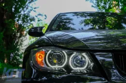 BMW 3-as E90/E91 (2005-2008) fényszóró angyalszemes fekete-image-6093668