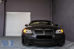 Фарове подходящи за BMW 3 Series E90 Sedan E91 Touring (03.2005-08.2008) Angel Eyes 2 Halo Джанти Черен-image-6082829